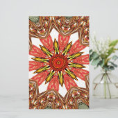 美しい美しいアジア伝統的のエッジパターン 便箋 (スタンド正面)