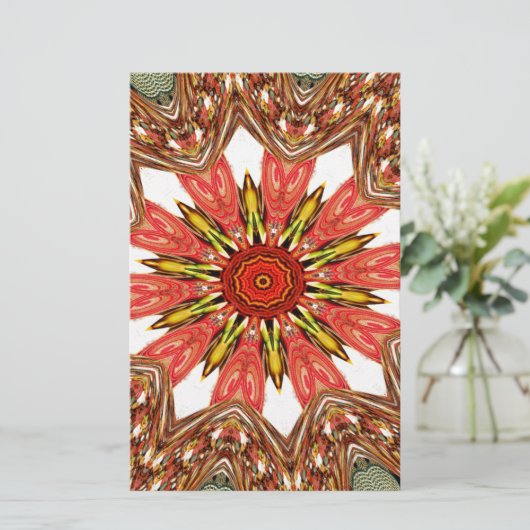 美しい美しいアジア伝統的のエッジパターン 便箋 (スタンド正面)