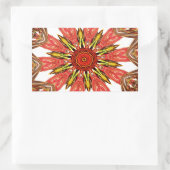 美しい美しいアジア伝統的のエッジパターン 長方形シール (バッグ)