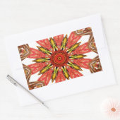 美しい美しいアジア伝統的のエッジパターン 長方形シール (封筒)