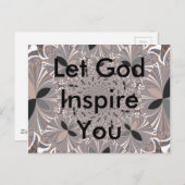 美しい美しいアッシュグレーの万華鏡のように千変万化するパターンシームレス ポストカード (正面/裏面)