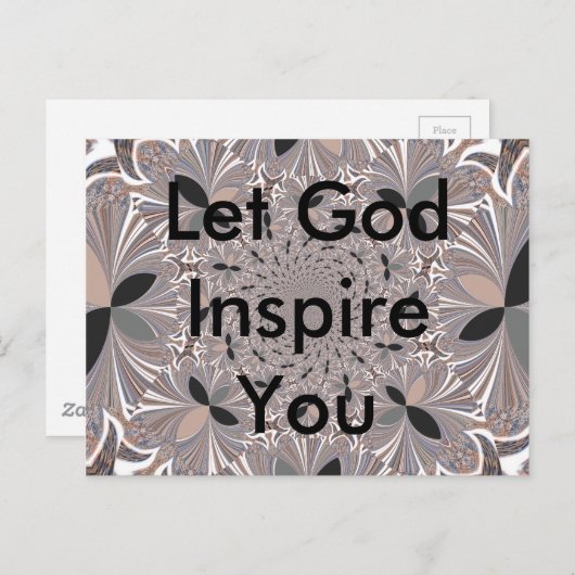 美しい美しいアッシュグレーの万華鏡のように千変万化するパターンシームレス ポストカード (正面/裏面)