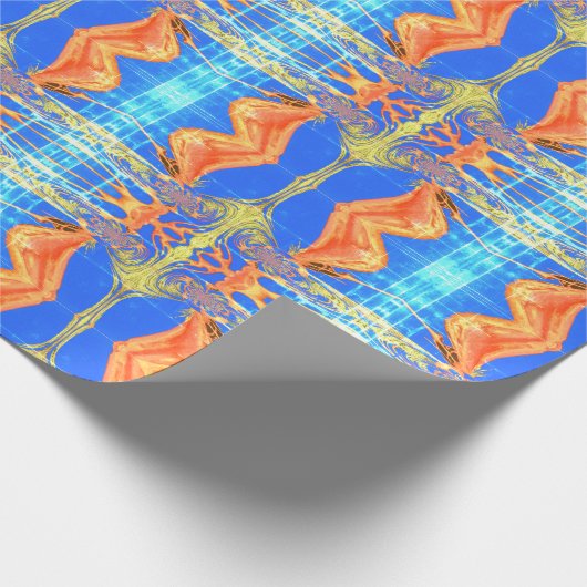 美しい美しいアフリカの部族プリントのベクトルアート ラッピングペーパー (角)