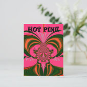 美しい美しいアフリカホットピンクレッドゴールデングリーン ポストカード (スタンド正面)