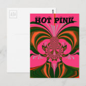 美しい美しいアフリカホットピンクレッドゴールデングリーン ポストカード (正面/裏面)