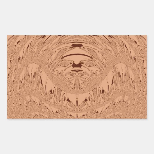 美しい美しいアフリカライオンの頭のベクトルパターン 長方形シール (正面)