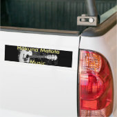 美しい美しいギターアフリカのグレースケールモチーフ バンパーステッカー (トラック上)