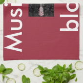 美しい美しいギターアフリカのグレースケールモチーフAr キッチンタオル (折り畳み)