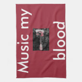 美しい美しいギターアフリカのグレースケールモチーフAr キッチンタオル (縦)