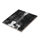 美しい美しいギターアフリカのグレースケールモチーフAr タイル (側面)