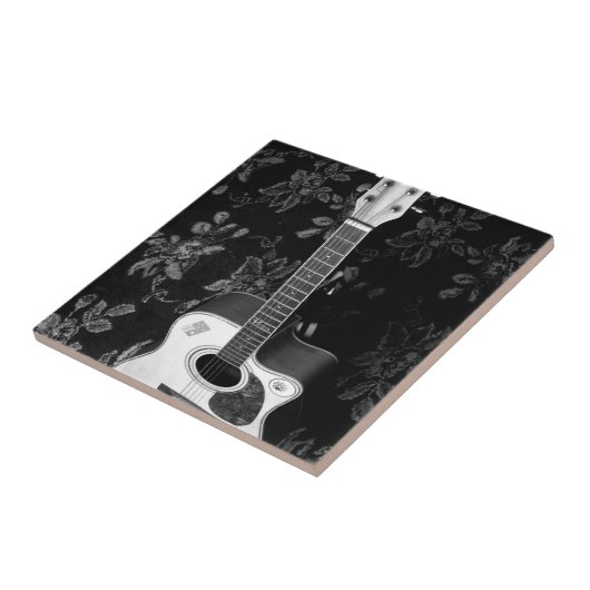 美しい美しいギターアフリカのグレースケールモチーフAr タイル (側面)