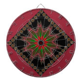 美しい美しいケニア文化モチーフ幾何学模様 ダーツボード (正面)