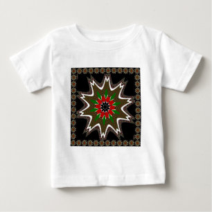 美しい美しいケニア文化モチーフ幾何学模様 ベビーTシャツ