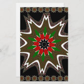 美しい美しいケニア文化モチーフ幾何学模様 便箋 (正面/裏面)