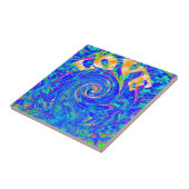 美しい美しいブルーラブプリントフラッシュベクターアート タイル (側面)