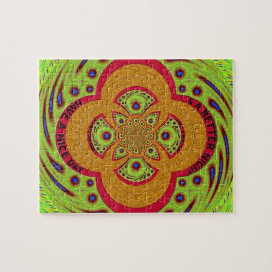 美しい美しいマンダラ素敵な一日を持っている ジグソーパズル (横)