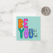 美しい美しいレタリングカラフル明るい ノートカード (正面/裏面インサイチュ)