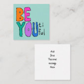 美しい美しいレタリングカラフル明るい ノートカード (正面/裏面)