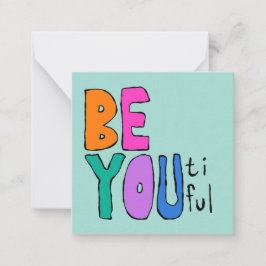 美しい美しいレタリングカラフル明るい ノートカード