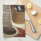 美しい美しいヴィンテージギターをアフリカのモチーフに キッチンタオル (四つ折り)