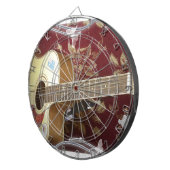 美しい美しいヴィンテージギターをアフリカのモチーフに ダーツボード (正面右)