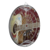 美しい美しいヴィンテージギターをアフリカのモチーフに ダーツボード (正面左)