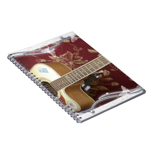 美しい美しいヴィンテージギターをアフリカのモチーフに ノートブック (右側)