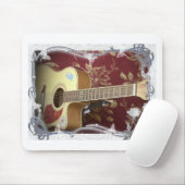 美しい美しいヴィンテージギターをアフリカのモチーフに マウスパッド (マウス)