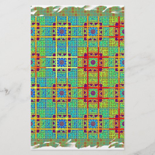 美しい美しい南アフリカの部族プリントベクトル 便箋 (正面)