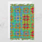 美しい美しい南アフリカの部族プリントベクトル 便箋 (正面/裏面)