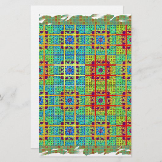 美しい美しい南アフリカの部族プリントベクトル 便箋 (正面/裏面)