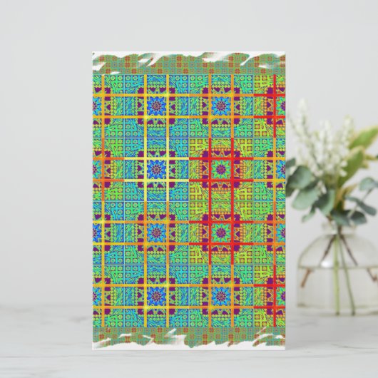 美しい美しい南アフリカの部族プリントベクトル 便箋 (スタンド正面)