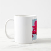 美しい美しい天体バラ赤と青 コーヒーマグカップ (左)