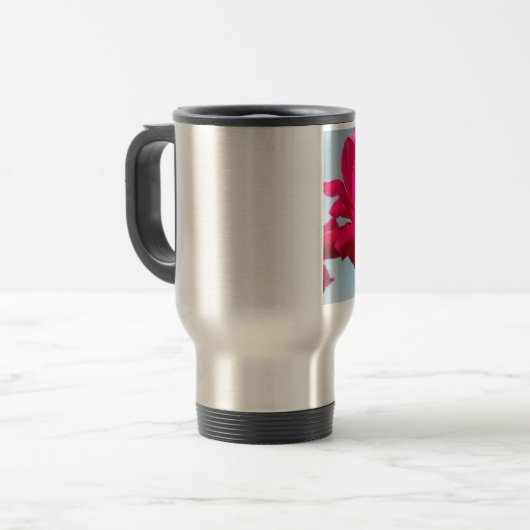 美しい美しい天体バラ赤と青 トラベルマグ (正面左)