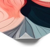 美しい美しい絵画花 ポスター (角)