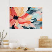 美しい美しい絵画花 ポスター (キッチン)