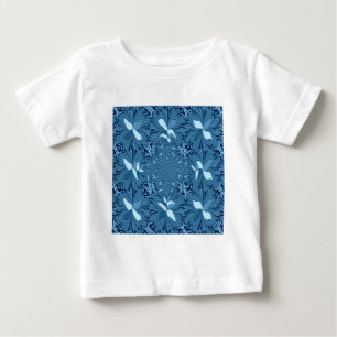 美しい美しい虹色の青。パターンシームレス ベビーTシャツ