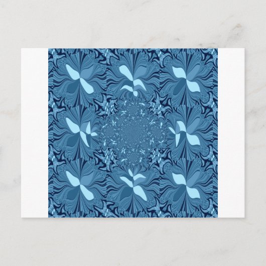 美しい美しい虹色の青。パターンシームレス ポストカード (正面)