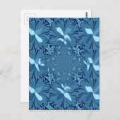 美しい美しい虹色の青。パターンシームレス ポストカード (正面/裏面)