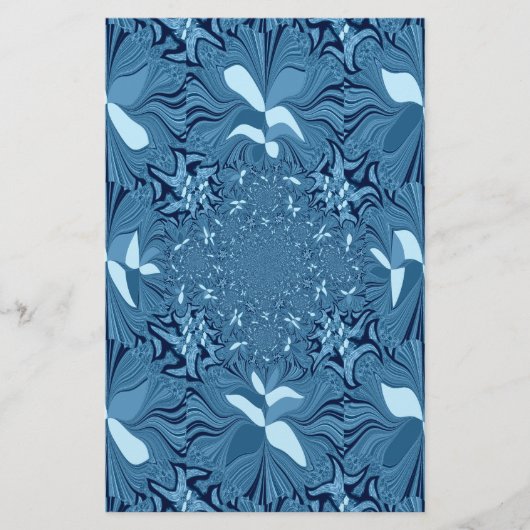 美しい美しい虹色の青。パターンシームレス 便箋 (正面)