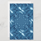 美しい美しい虹色の青。パターンシームレス 便箋 (正面/裏面)