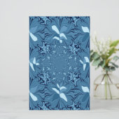 美しい美しい虹色の青。パターンシームレス 便箋 (スタンド正面)