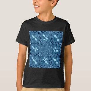 美しい美しい虹色の青。パターンシームレス Tシャツ