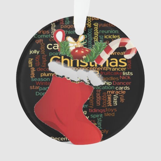 美しい美しい赤いクリスマス オーナメント (正面)