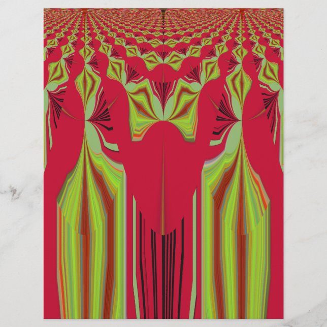 美しい美しい赤と黄色のアフリカの部族芸術 (正面)