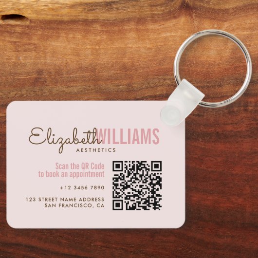 美しい美学ビジネス&ロイヤリティカードQRコード キーホルダー (正面)