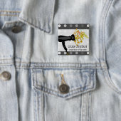 美しい美容師の美しいの毛のスパのサロン 缶バッジ (インサイチュ)