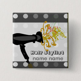 美しい美容師の美しいの毛のスパのサロン 缶バッジ