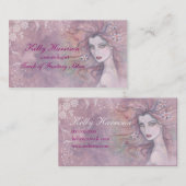 美しい美容師またはメイクアップアーティストカード 名刺 (正面/裏面)