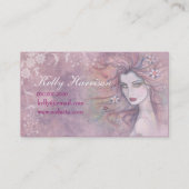 美しい美容師またはメイクアップアーティストカード 名刺 (裏面)